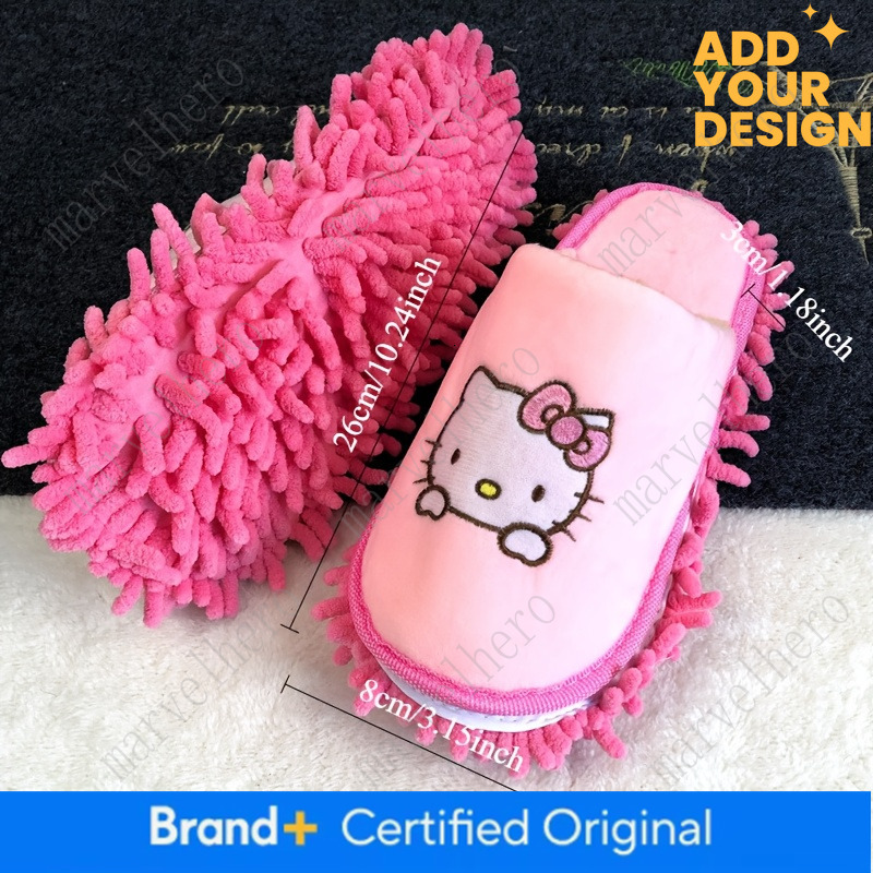 Y2k Sanrio Couple Winter Slippers US 6-7 EU 37-38 UK Size 4-5 Thick Base Removable Cleaning Pad Pink Brown Cartoon Design Perfect For Home Floors