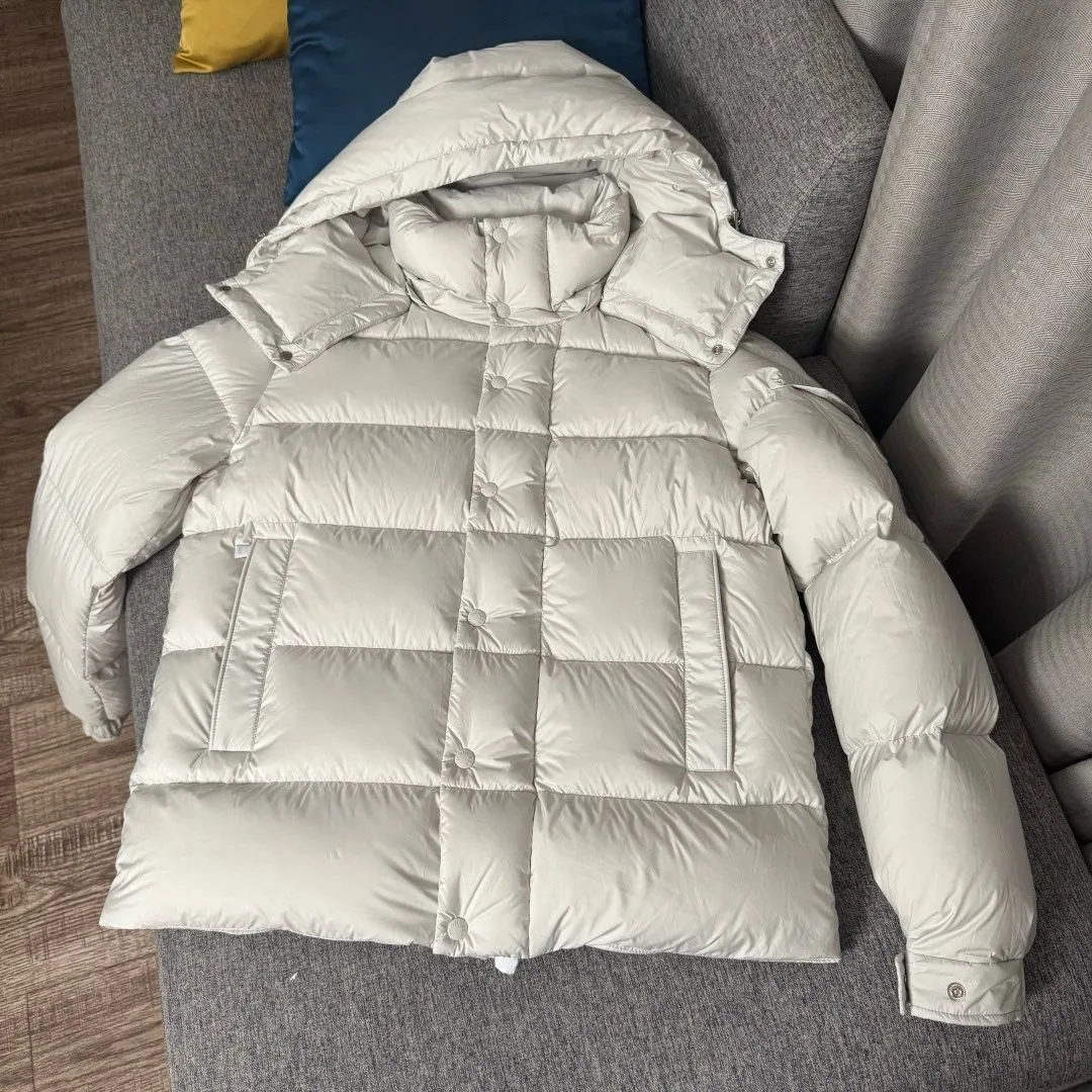 MC Maya70 Hooded Short Down Jacket coat Detachable Hood puffer jacket women winter jacket women Arm Logo Pocket doudoune femme XS-L