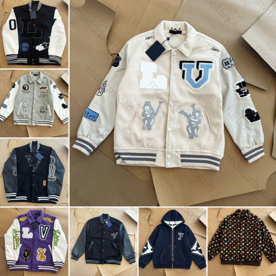 luxury brand Jacket Designer Letterman L Vintage Bomber Coats Letter Embroidery Autumn Men Baseball Jackets Hip Hop luois vutiton Jacket c6pZ#