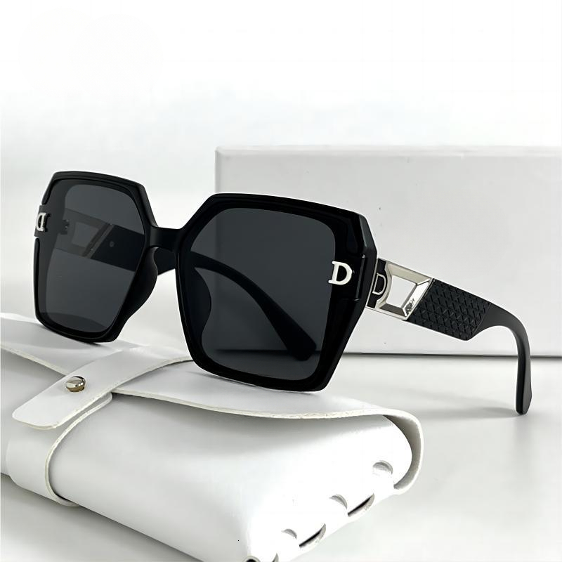 New D-Brand Fashion Large-Frame Women, High-End 2024 European American Export Trend, Sun Protection And Shade Sunglasses For Women