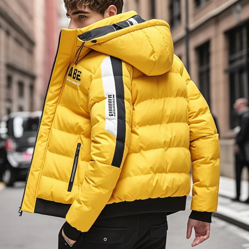 Streetwear Parkas Men DoubleSided Wear Men's Puffer Jacket Outdoor Winter Thickened Down Coat Letter Print Casual Parka Coats 260920