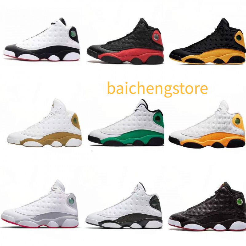 2026 13s men Basketball Shoes 13 Bred Black Cat Cap and Gown Red Flint Lucky Green Grey Toe Court Purple History of Flight Playground mens Sports Sn