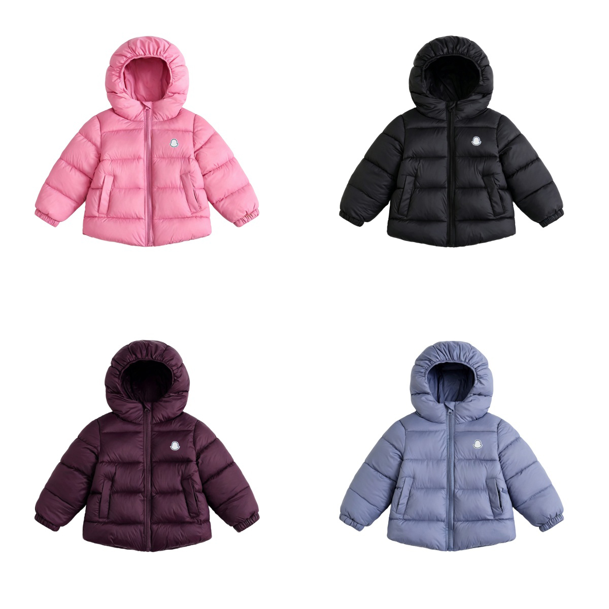 Designer Hooded Kids Down Jacket Autumn Winter Toddler Warm Coat Boys Girls Windproof Zipper Outerwear Size 90-130CM