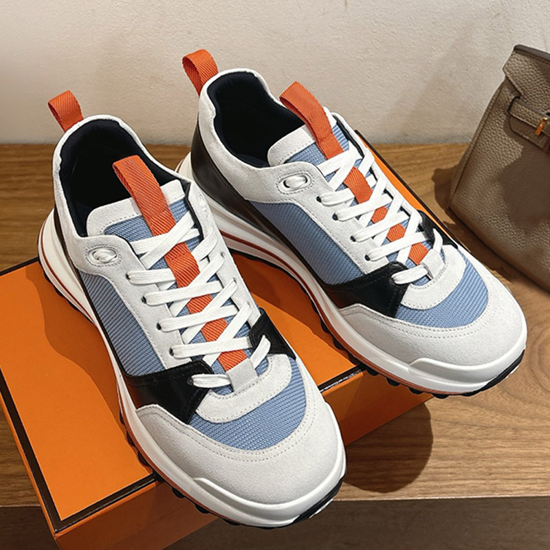Classic Style Calf Leather Casual Shoes Light Natural Leather Insert Lightweight Fashion Flat Shoes Daily Commuting Running Shoes