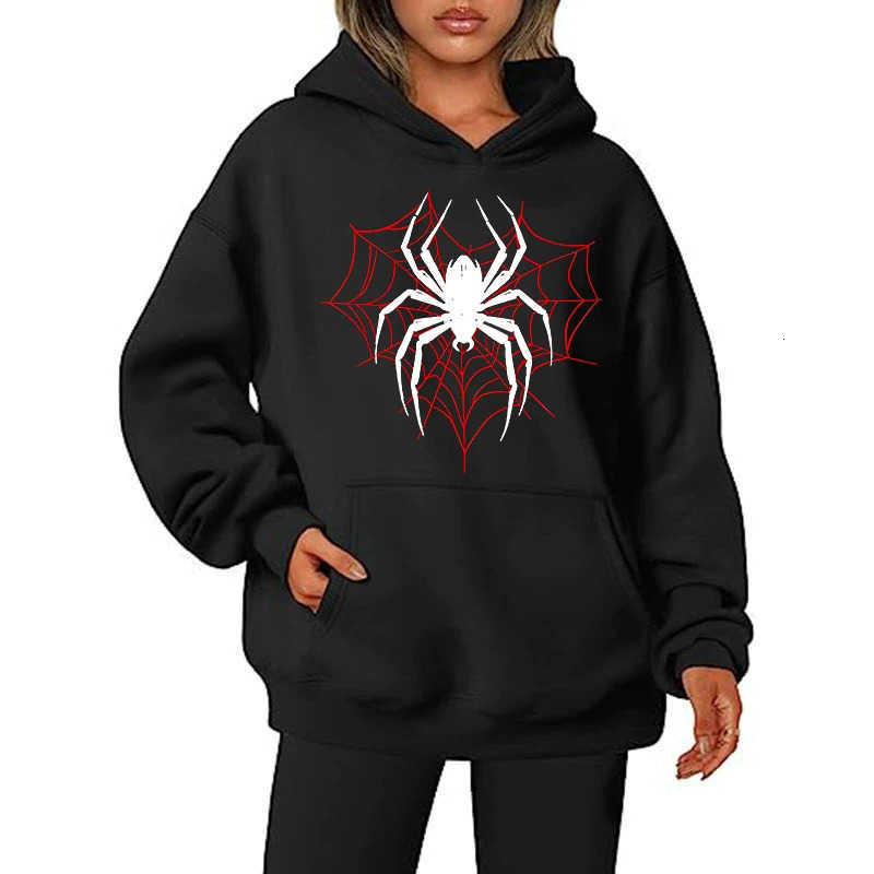 Hoodies Sweatshirts Men's Spider Men's Graphic Gothic Printed Hoodies Casual Vintage Sweashirts Woman Autunm Winter Long sleeve Hooded Pul