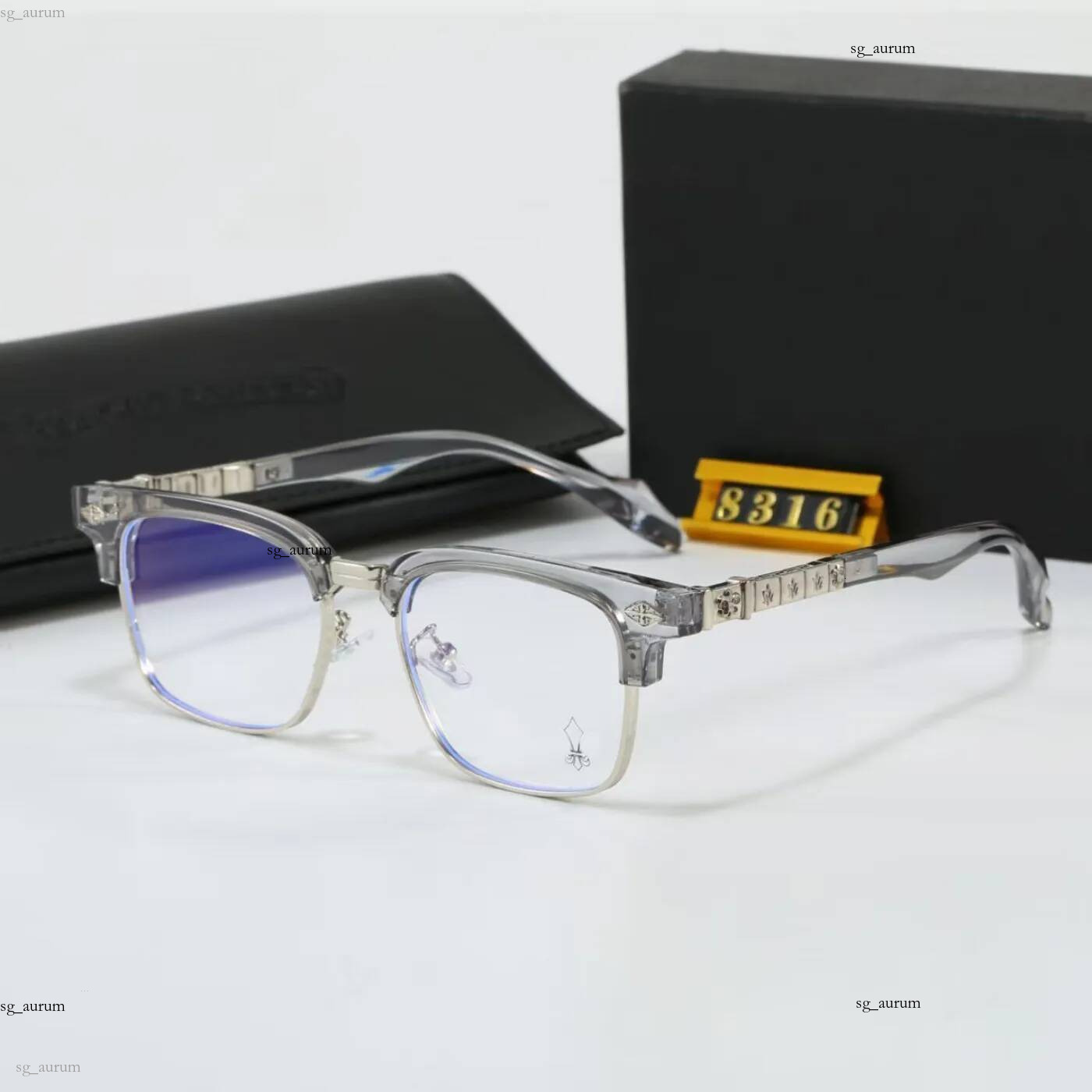 Designer Retro Browline Eyeglasses For Men Womens Half Rim Square Frame Fashion Classic Blue Light Blocking Reading Glasses Trendy Stylish