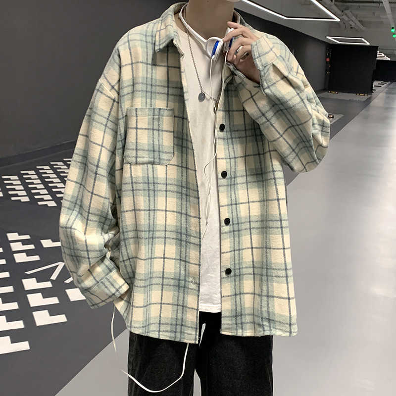 Plaid Men's Casual Shirts Men's Long Sleeve Shirt Loose Fit Thin Style Autumn Spring Casual Wear Sun Protection Outerwear Classic Check Pa