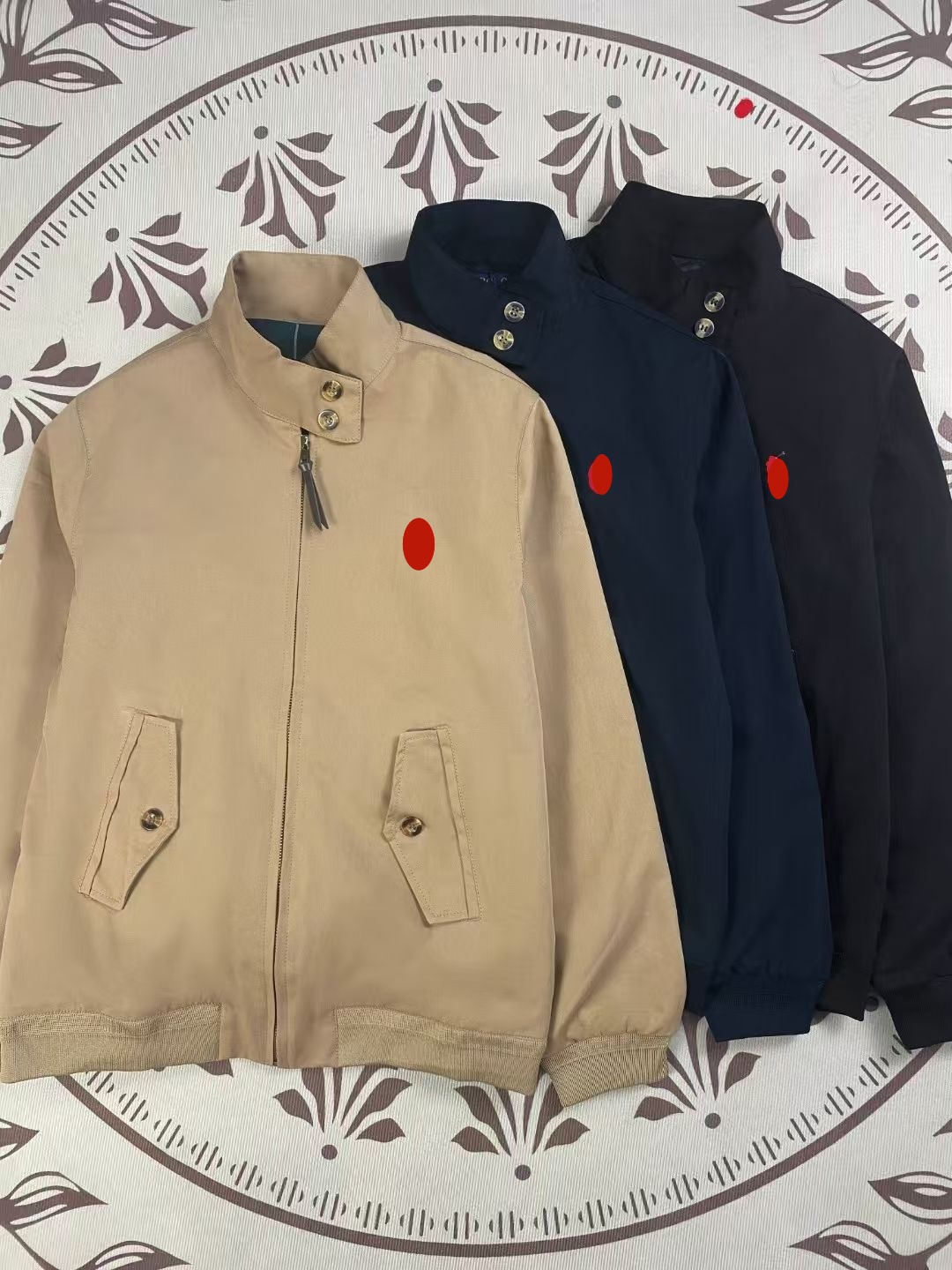 5A Luxury jacket mens Jackets Stand Collar Jacket Coats Adult Spring Autumn Casual Jackets Zippers Full-Zip Coats Hiking Cycling Travel Windproof Ou