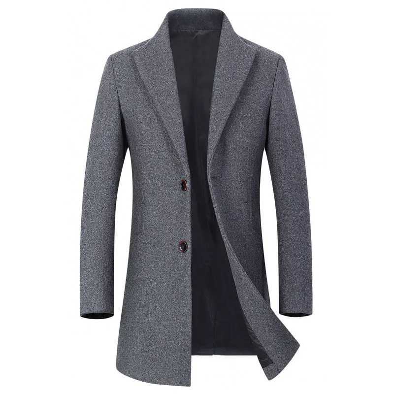 New Blends Outdoor Wool Slim fit Trend Warm British Style Long Trench Business Men's Fashion Casual Thick Woolen Coat D260921 a6