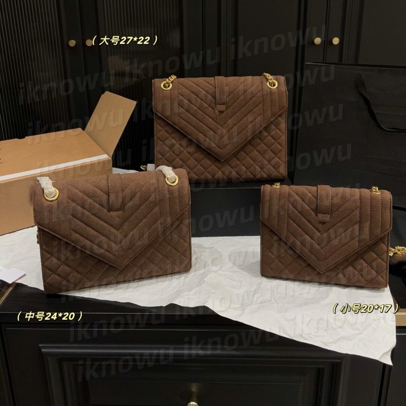 High quality designer suede makeup bag fashionable diamond shaped quilted texture chain shoulder crossbody bag dinner shopping bags Solferino