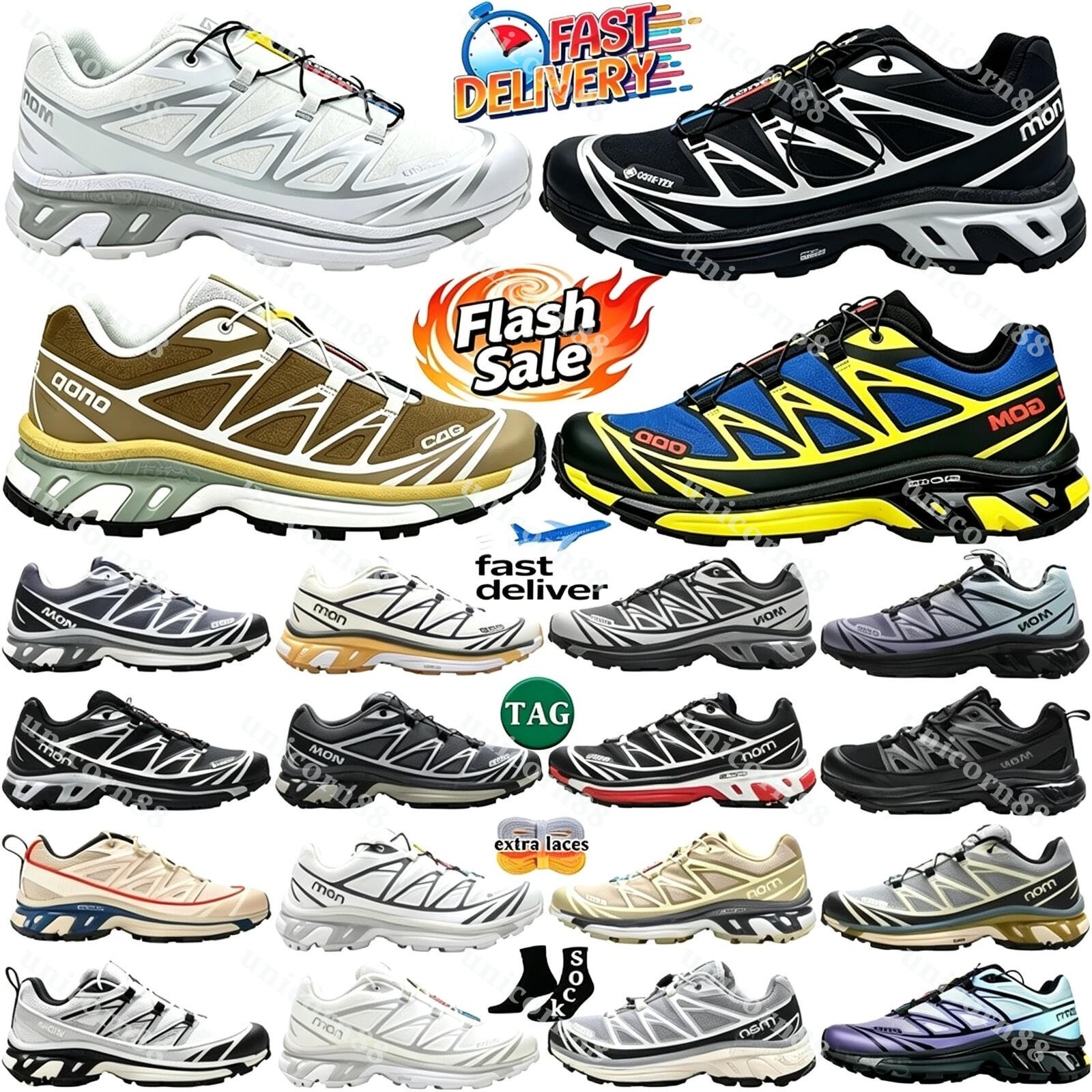 Top Quality Designer Causal Shoe XT-6 Running ADV Ultra Raid Trail Men Women XT GTX XT-4 XT-Q Triple Black Metallic White Lunar Rock monument Outdoo
