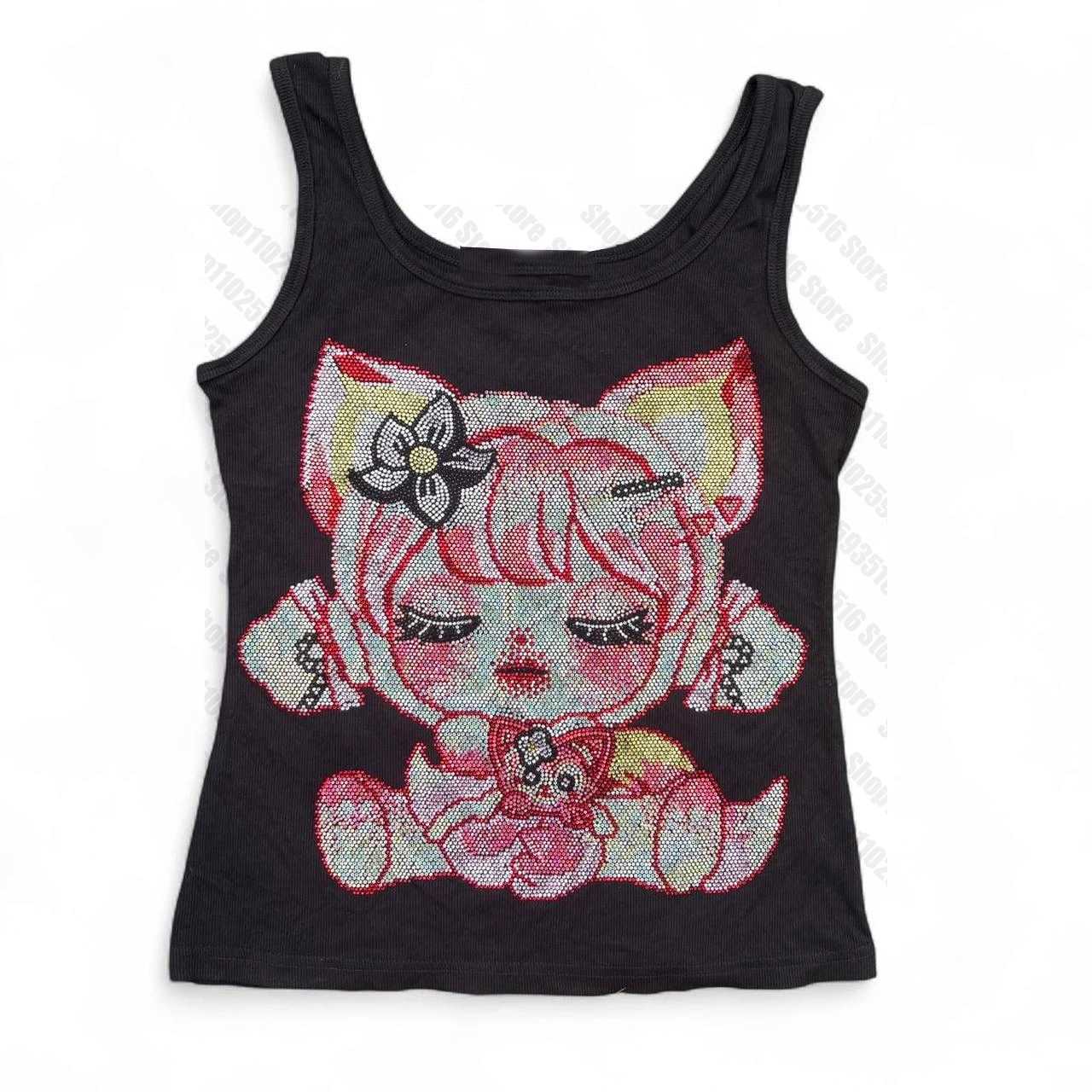 2000s Y2k Tops Sexys Vintage Clothing Harajuku Shoujo Girl Aesthetic Women's Blouses Kawaii Top 90s Vintage Clothes Summer Emo L260921DSUH