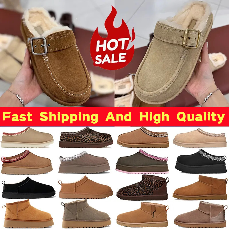 uggeswoman womens Designer Goldenstar Evelina Clog Slippers Women Mens Classic Ultra Mini Boots Snow Genuine Leather Tasman Tazz Furry Slipper