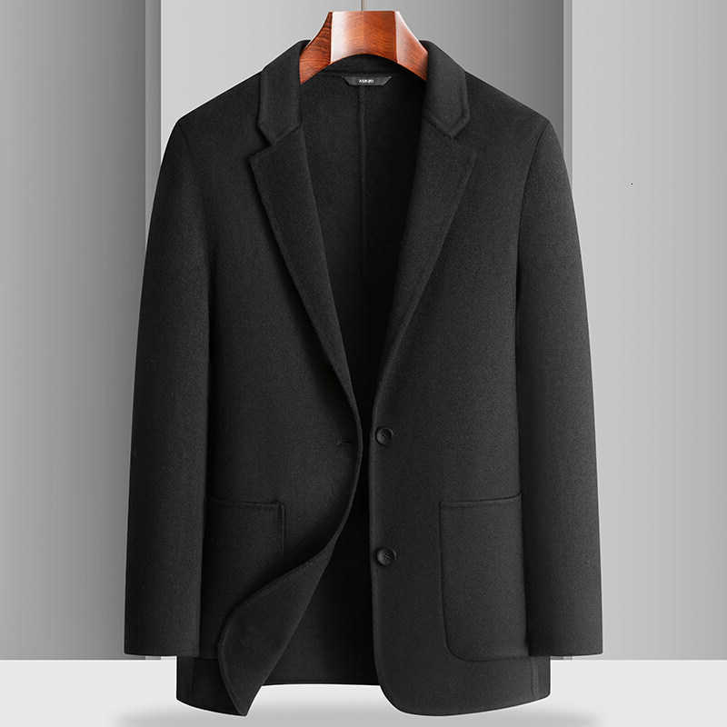 Men's Men's Wool Blends Casual Woolen Coats 2026 Spring Autumn Short Overcoat Solid Color Wool Windbreaker Jacket Business Warm Top Suits