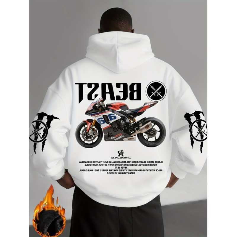 Men Sweatshirts Men's Women Hoodies Beast Racing Motorcycle Hooded Sweatshirt Autumn Winter Loose Casual Sportswear Daily Outdoor Vacation Fitn