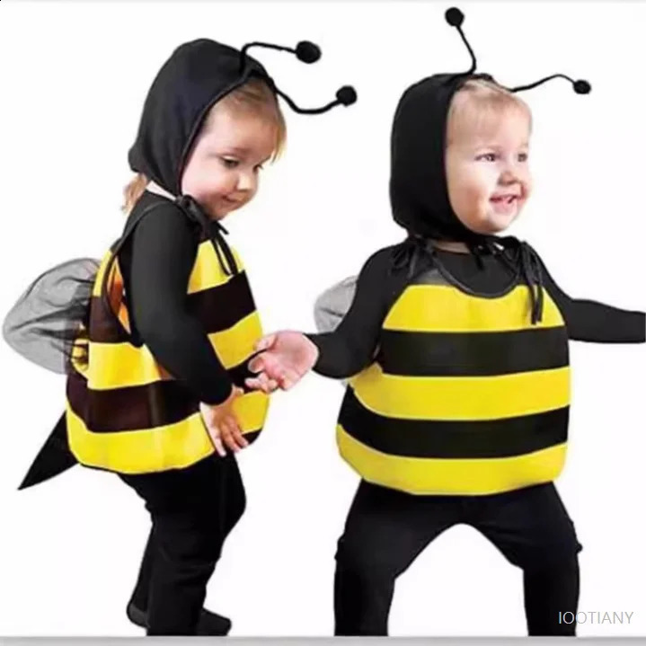 Halloween Baby Gift Children's Bee Cosplay Costume Carnival Costume Boy Girl Cute Insect Dress Stage Performance Jumpsuit 260920