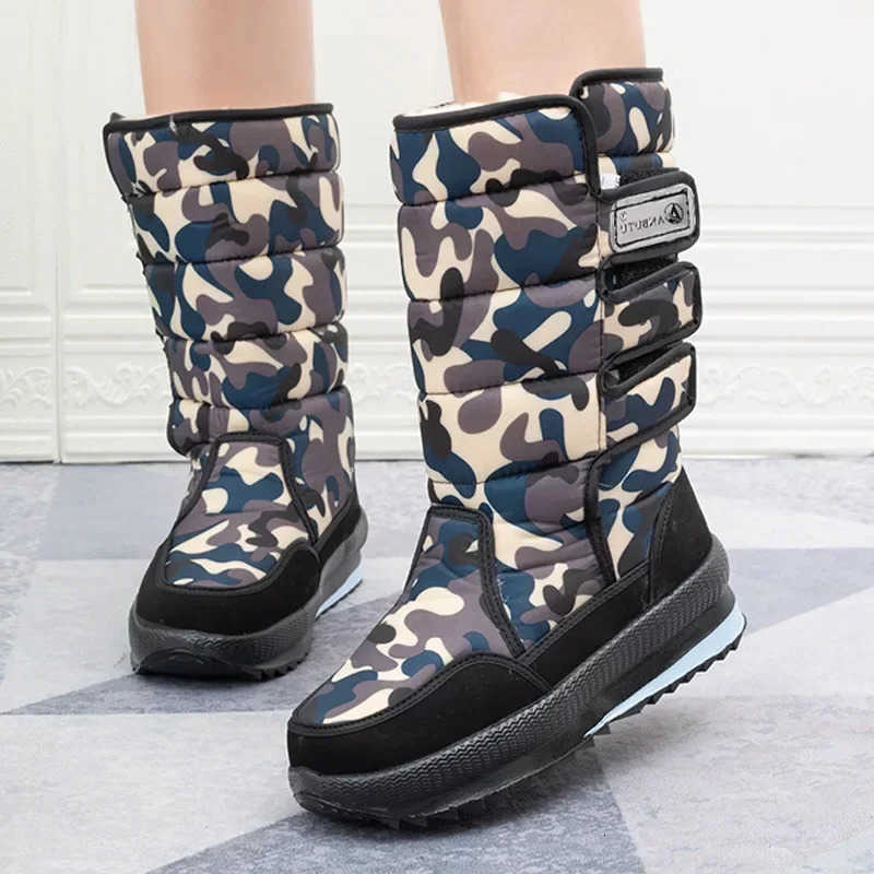 Boots Boots Men's Women's Snow New Plush Warm Comfortable Couple Cotton Shoes Outdoor Fishing Anti Slip Waterproof Casual Shoes 2024 H2609