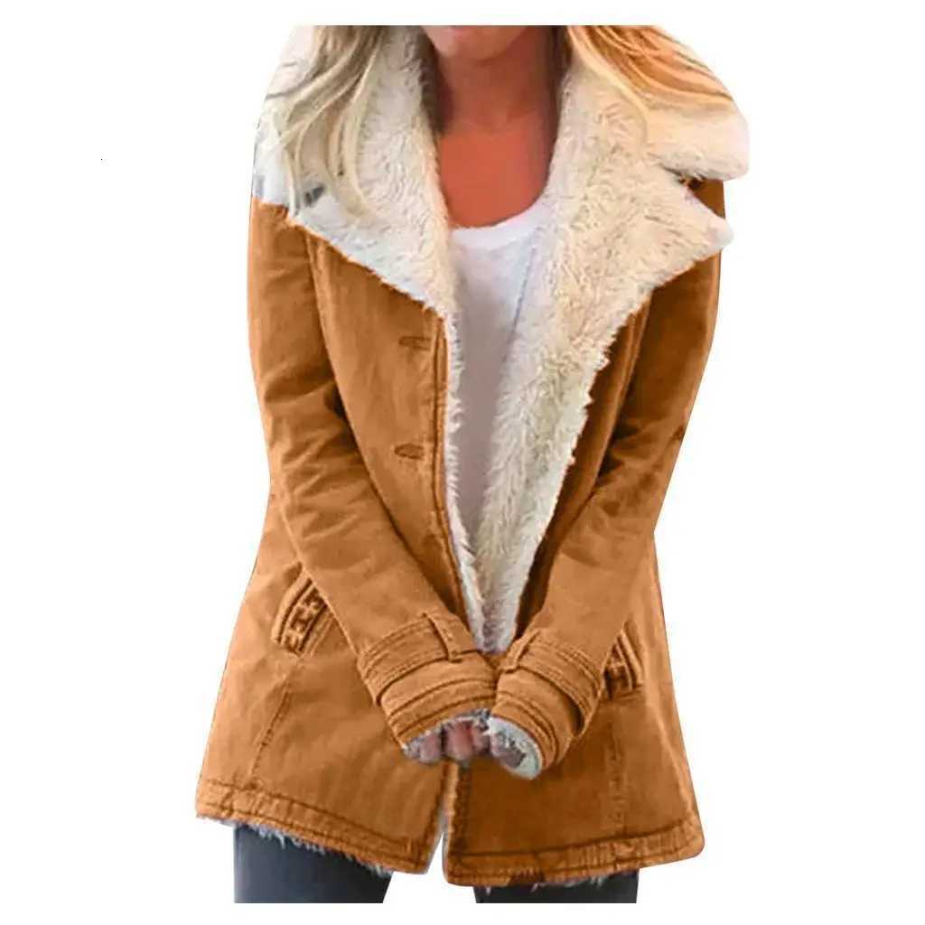 Jackets 2026 Long-sleeved Fleece-lined Women's Warm Cotton-padded Trench Coat Women's Jackets Women Clothes Jacket Autumn Winter Jacket C2