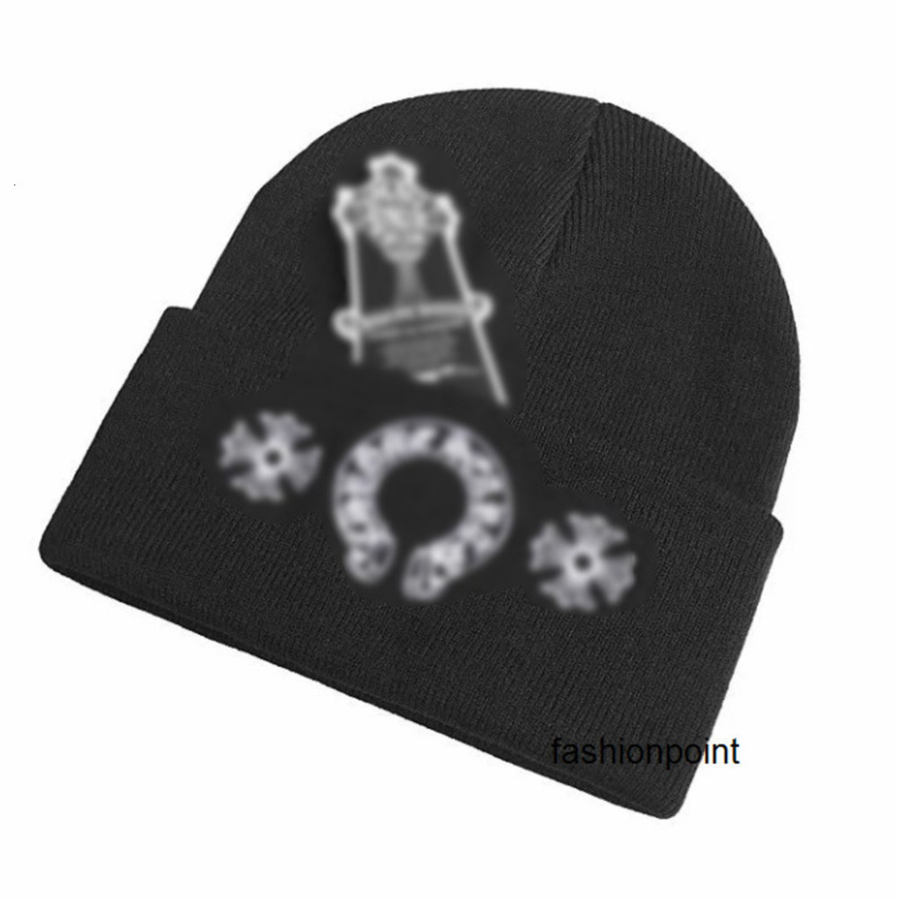 Beanie/Skull Caps Classic chrome hat winter warm beanie womens designer pullover cold hat casquette mens outdoor ski hat New