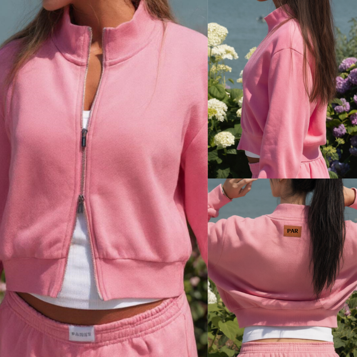 PAR Cardigan ample avec col montant haut pour femmes, veste de Yoga, manteau confortable à fermeture éclair, E7386