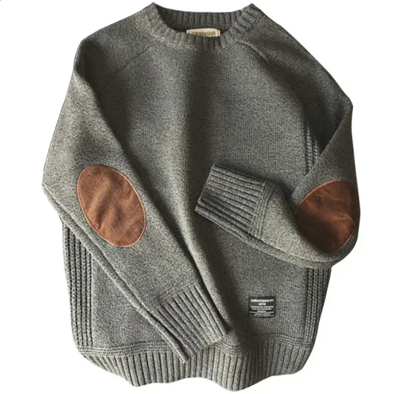Men Pullover Sweater Fashion Patch ns Knitted Sweater Men Harajuku Streetwear O Neck Causal Pullovers Mens Plus Size260921