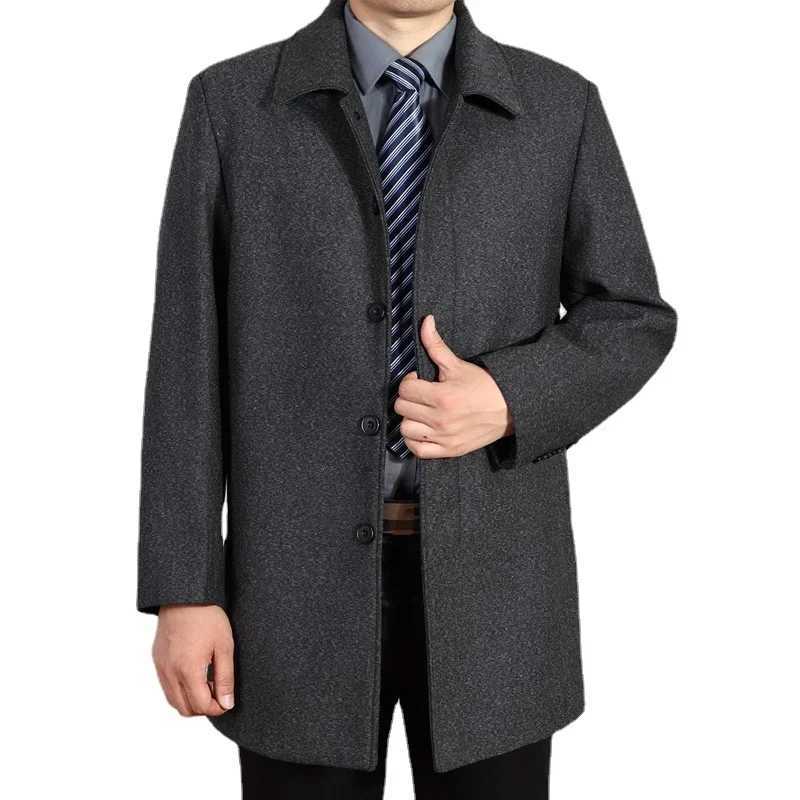 Arrival Men's Wool Blends New Fashion Suepr Large Autumn and Winter Men's Woolen Coat Trench Jackets Plus Size S M L XL 2XL 3XL 4XL 5XL 6X