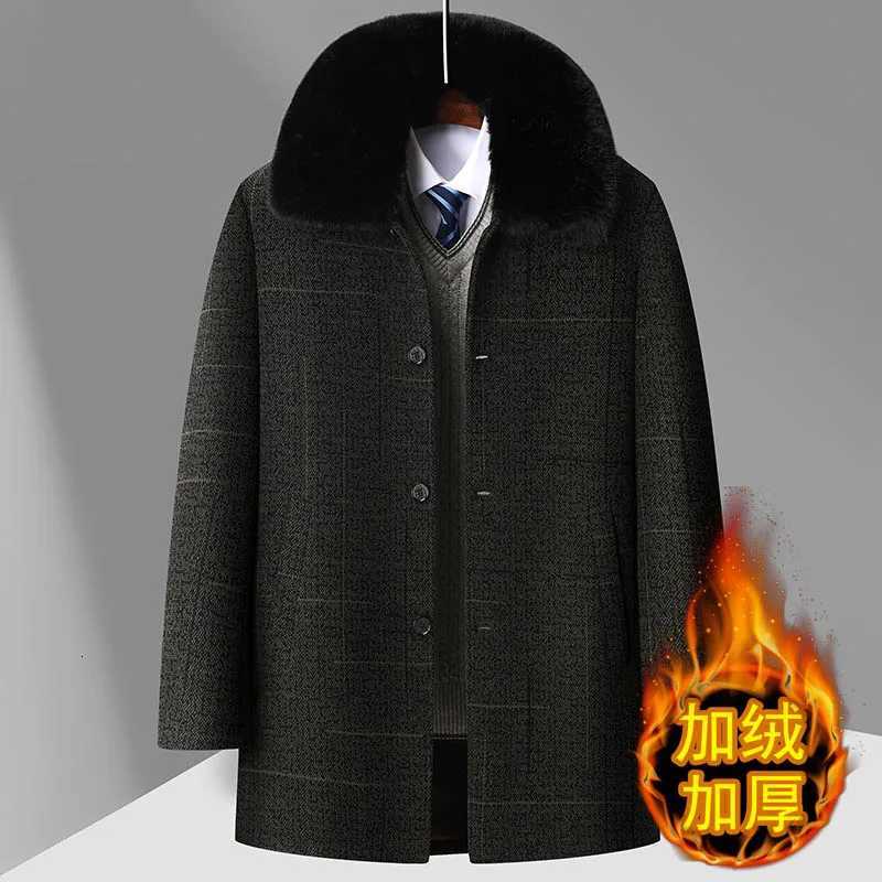 2024 Blends Men's new Wool arrival winter coat fashion wool coats thicken trench coat men mens woolen jackets size M-4XL D2609211