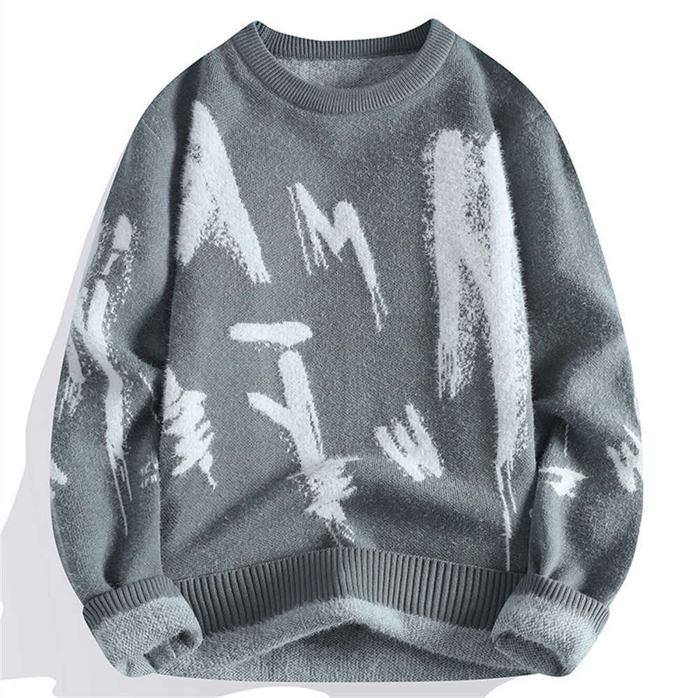 Vintage Men Sweater Round neck Knitted long-slved Sweaters Pullovers Autumn winter Strtwear Fashion Retro Casual Sweaters S260921RG60