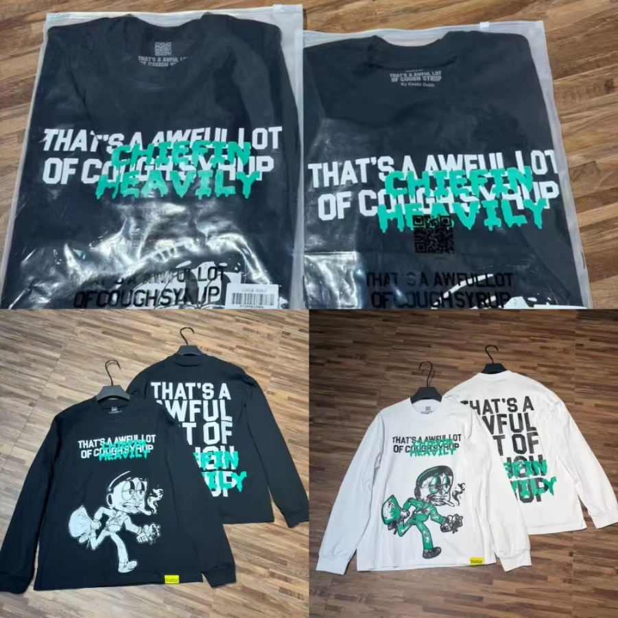 Long Sleeved Tops Autumn Round Neck Men's Women's Cartoon Printed Trendy T-shirts