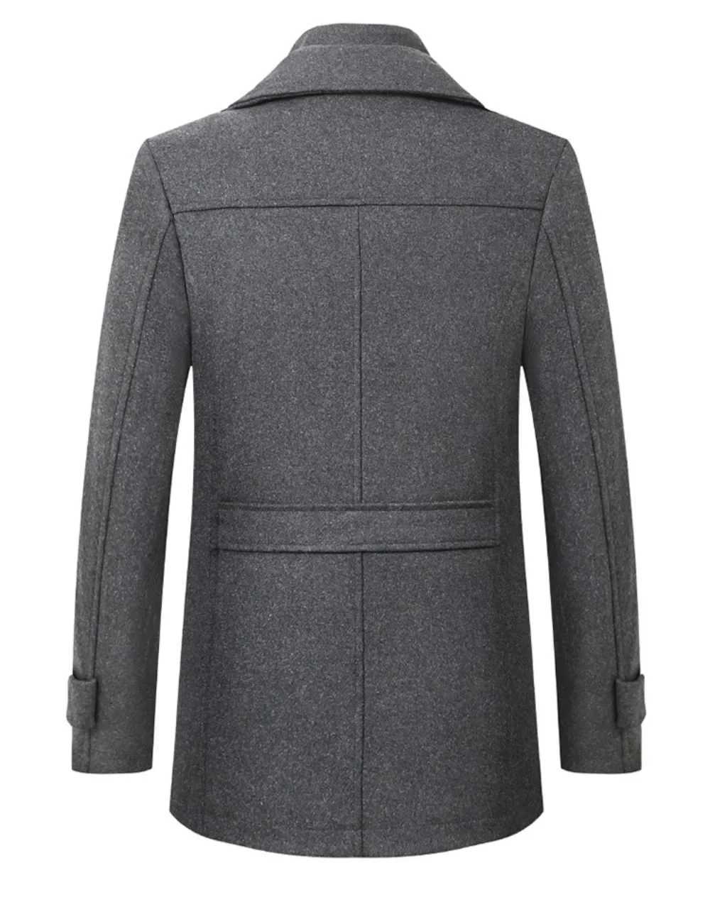 Pea Men's Wool Blends Mens Coat 2023 Autumn and Winter New Men Woolen Coat Double Collar Overcoat Menswear Trench Coat D2609211