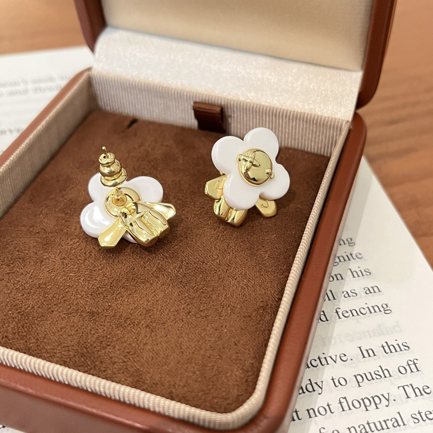 Unique Designer Gold Plated Cartoon Doll Earrings Fashionable High End Gift Suitable For Womens Casual Simple Style Paired With Jewelry
