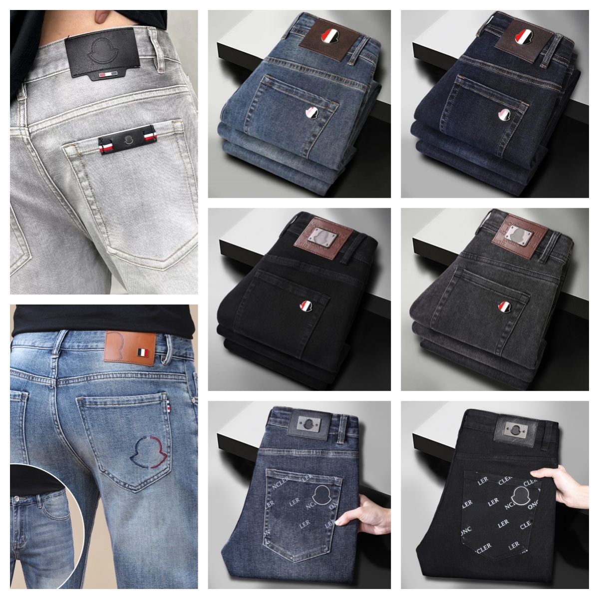 Mens Jeans Luxury Brand Letter printed Logo Cotton Denim Pants Designer Jeans Men Classic Fashion Casual Slim Elastic Soft Fabric High-end Straight