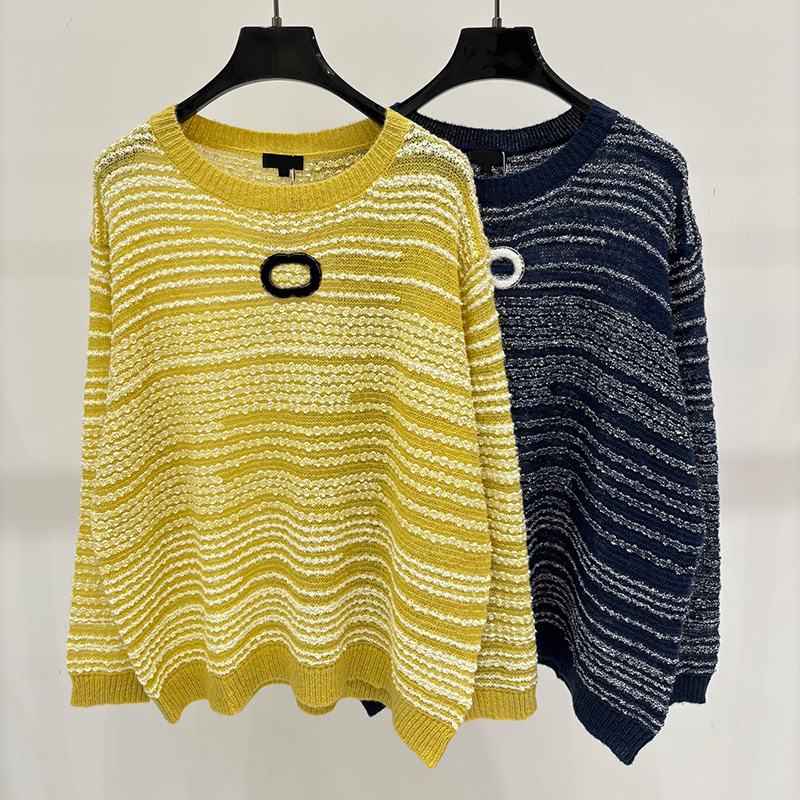Women Trendy Knit Tops Chest Letter Long Sleeve Knitted Pullover Autumn Loose Lazy Style Versatile Tees for Women