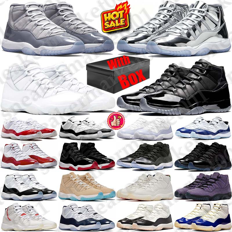 Free Shipping With Box Basketball 11 11s lows Shoes Designer Sport sneakers Gamma Blue for shoe mens womens Space Jam high UNC d h gate Cool Grey br