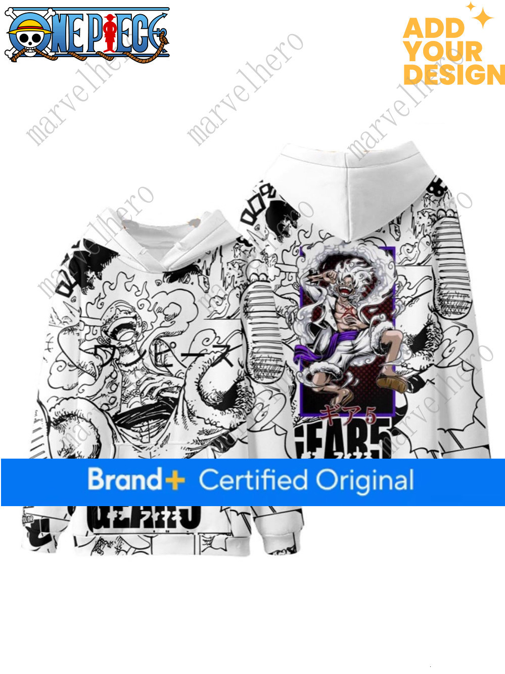 One Piece Hoodie Spring and Autumn New Japanese Anime One Piece Luffy Style Men's Hooded Sweatshirt 3D Digital Print Casual Jacket