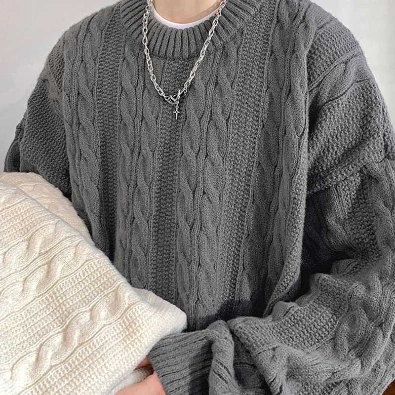 TFETTERS Brand Grey Braid Sweaters for Mens Classics O Neck Japan Fashion Knitted Sweater Male 2026 New Winter Casual Clothing S260921PF5O