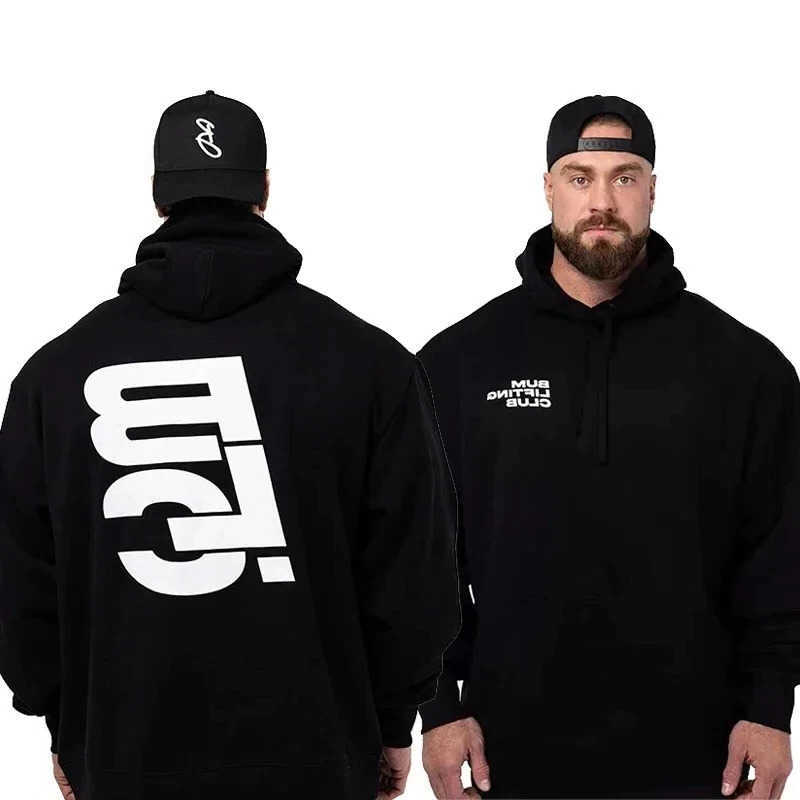 Men's Sweatshirts Men's Gym Hoodies Fitness Hoodie Autumn Long sleeve Hooded Pullover Printed Sweatshirt Plus Size Winter Apparel Sportswe