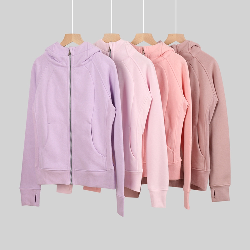 Felpa cardigan con cappuccio in pile con cerniera intera da yoga slim fit da donna per dimagrimento, sport casual, capispalla da donna di alta quali