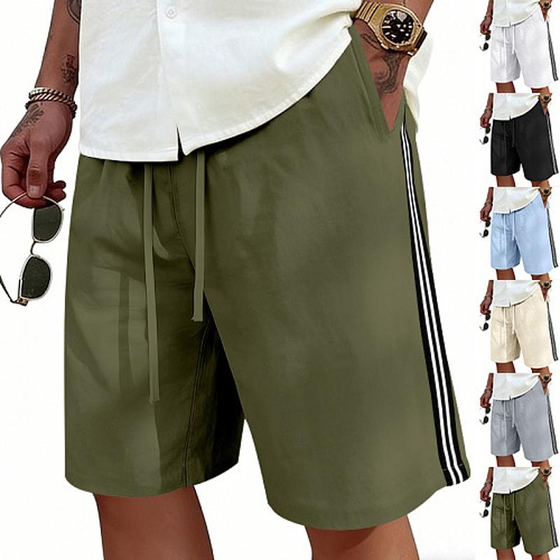 Designer Bestseller Men's Summer Plus Size Drawstring Beach Shorts Casual Sports Jogger Stripe Sweat Shorts Quick Dry Loose Fit S-3XL