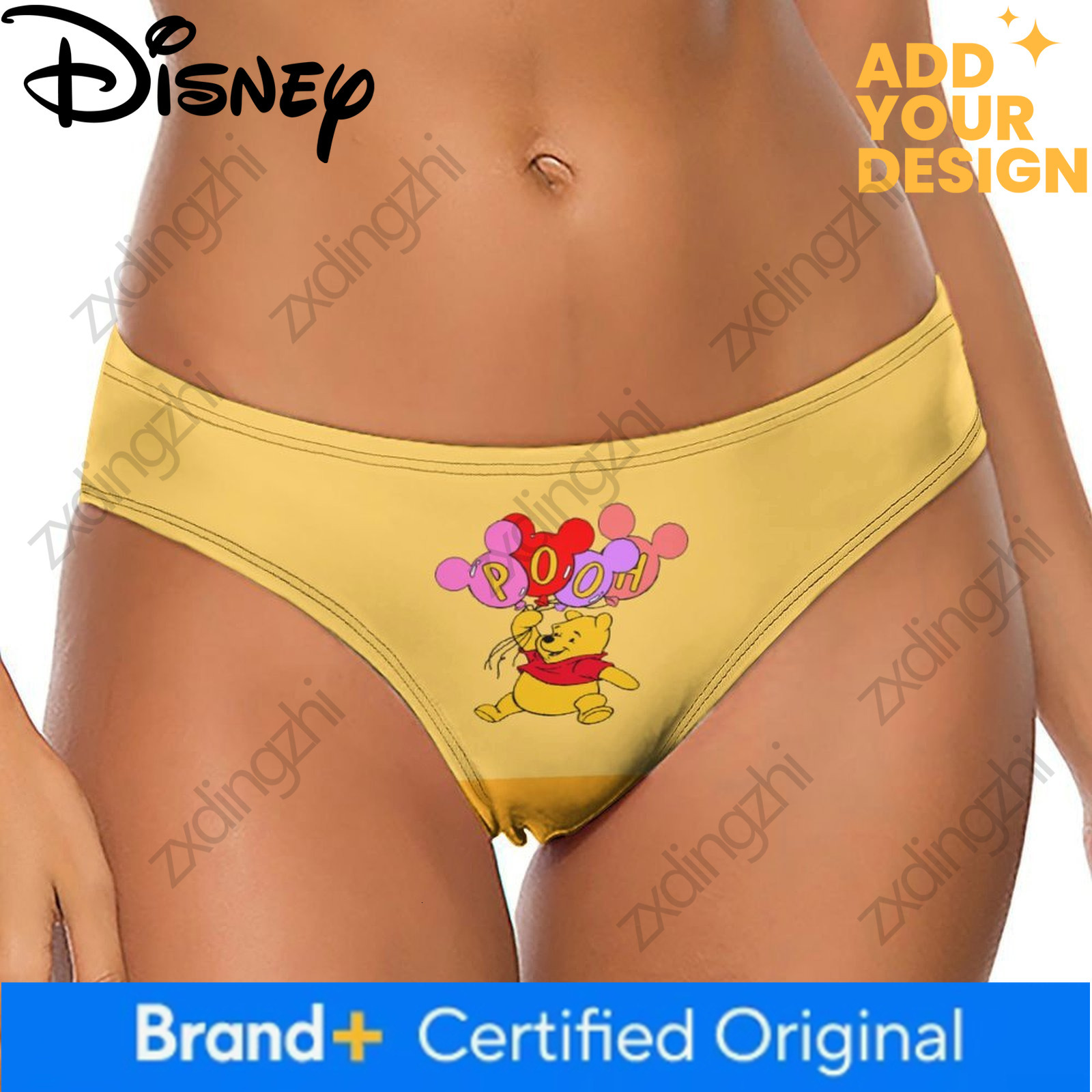 Winnie the Pooh Bear Womens Briefs Underwear Panties Disney Cartoon Breathable Disney Cartoon Underpants Sexy Briefs