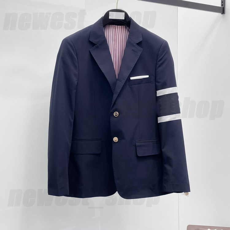 Mens Suits Blazers pants Western clothing designer classic Blazer sets luxury outwear coat slim fit white Striped woven tape patchwork Webbing suit
