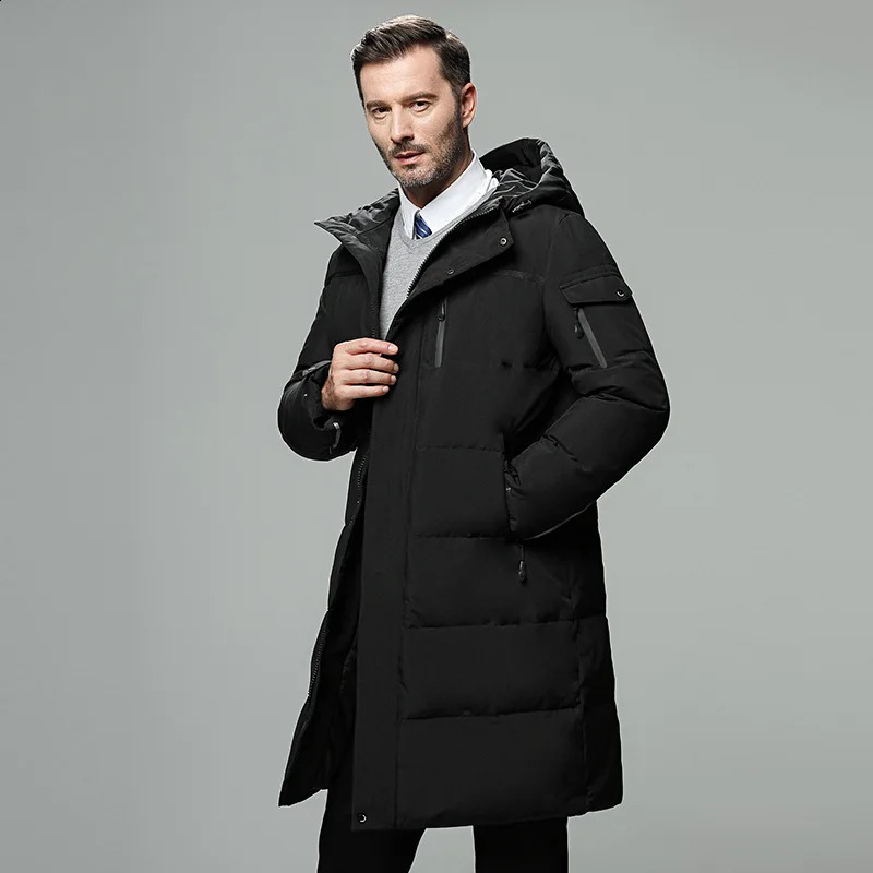 Men's Long Parkas Oversized Thicken Male Coat High Quality Fleece Casual Padded Jackets Men Clothing Outwear Winter Warm Jacket 260920