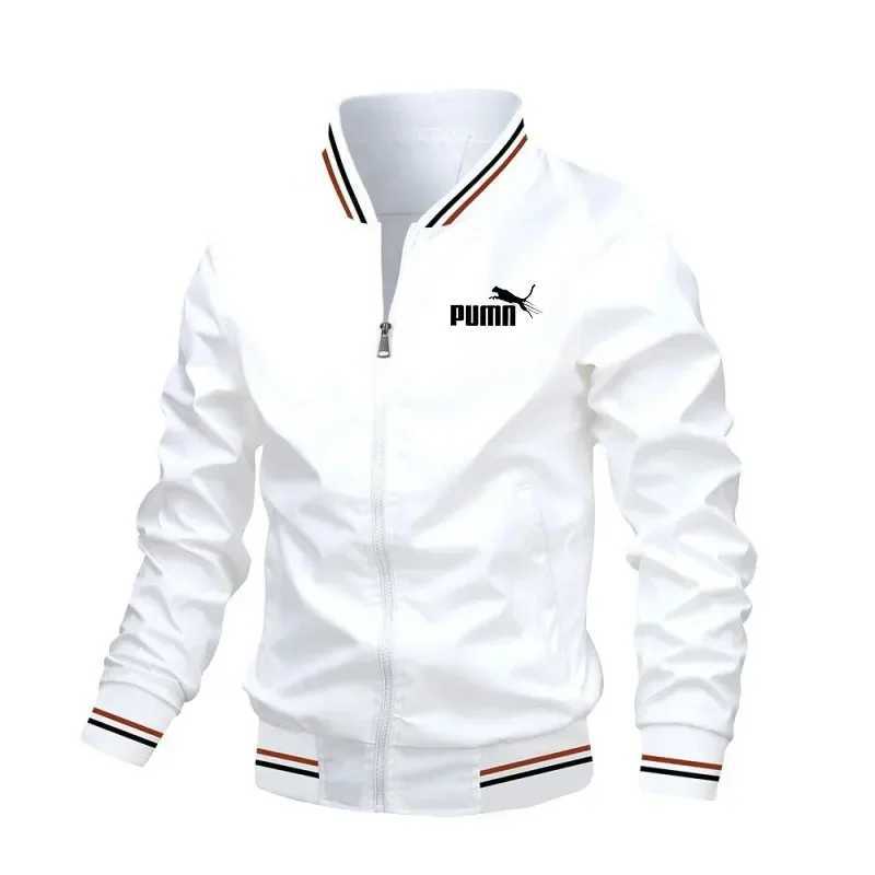 Spring Autumn Men's Large Size Casual Streetwear Stand Collar Zipper Jacket Fashion Outdoor Sports Coat Trendy Outerwear Jackets Q260921