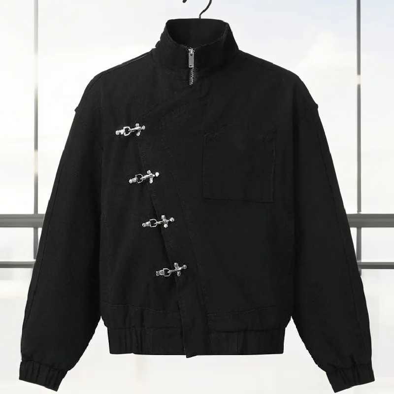 Women' S Vintage Autumn Winter denim Jacket meral Buckle Loose Lapel Coat Full Slve Outwears 2025 New Lady High Strtwears T260829