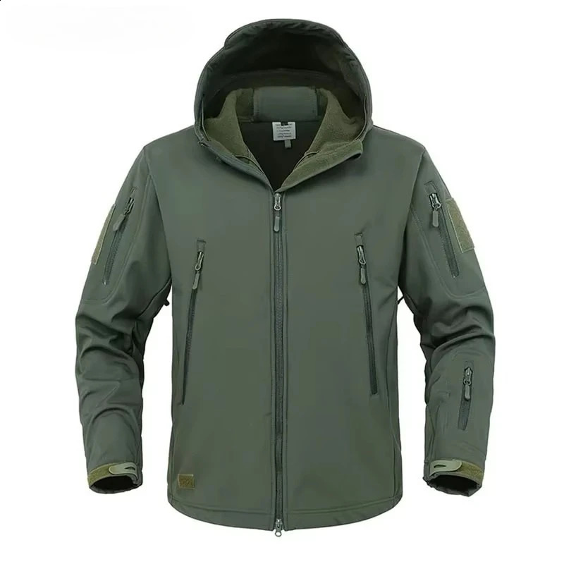 Military Shark Skin Soft Shell Jackets Men Tactical Windproof Waterproof Jacket Men Army Combat Jackets Mens Hooded Bomber Coats 260918