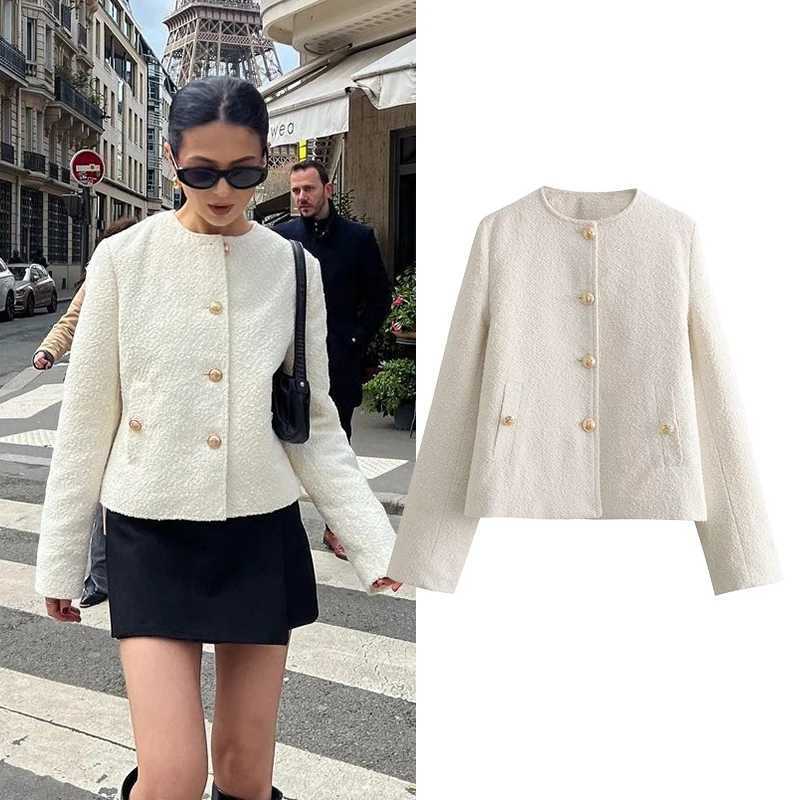 Jackets Women's Jackets Coats Women's Fashion Casual Short Jacket Autumn Winter Women O-Neck Long Sleeve Coat Female Outerwear Chic Tops C