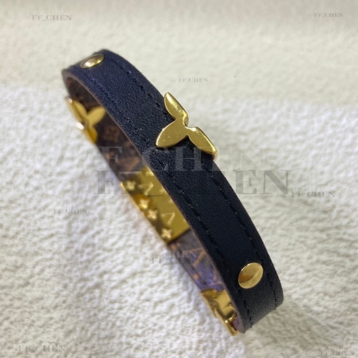 Pulsera de cuero Pulsera de bloqueo de moda Pulsera de diseñador de joyería clásica Plana Marrón Marca de metal para hombres y mujeres amantes Regal