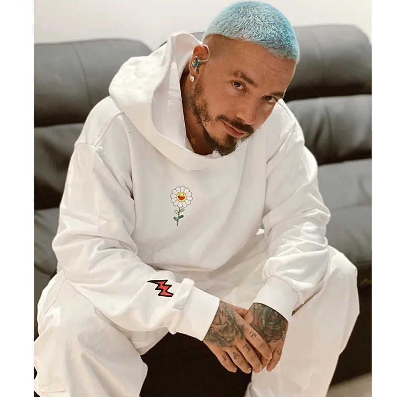 fashion Men's Men's Hoodies Sweatshirts brand Europe and the United States ins casual fashion Murakami Long sunflower hooded hoodie D26092