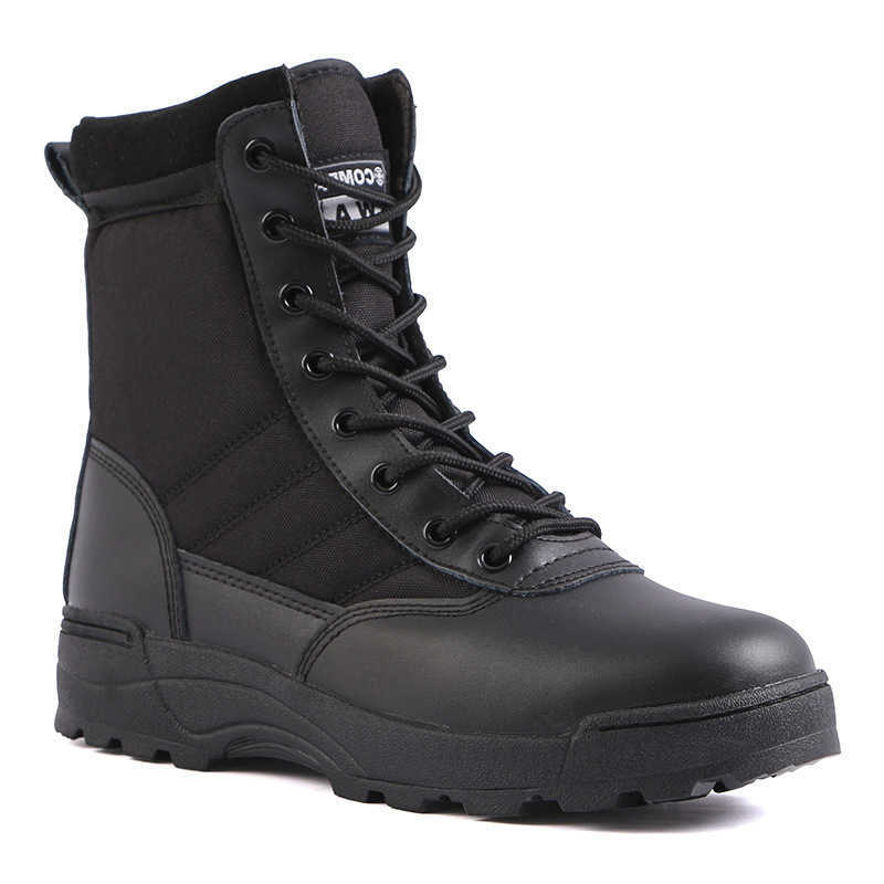 Botas de senderismo para hombre Botas al aire libre Botas altas negras para el desierto Botas de tobillo con plataforma unisex Botas de trabajo cómo