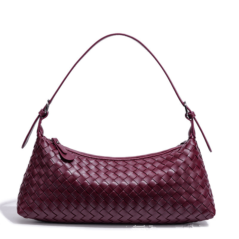 2026 Fashionable versatile woven women's bag large capacity single shoulder hand-held underarm bag commuting crossbody bag
